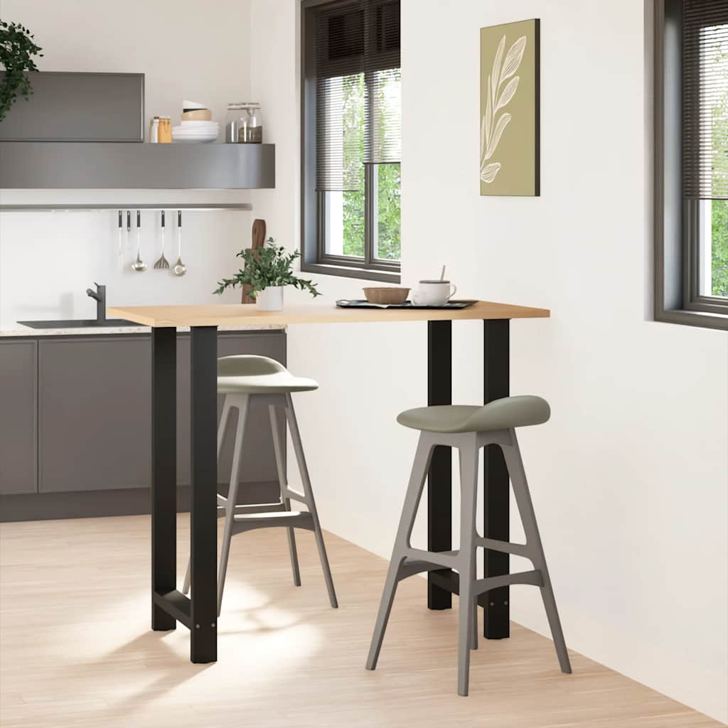 vidaXL Bar Table Legs Black 2 pcs 60x(110-111) cm Steel