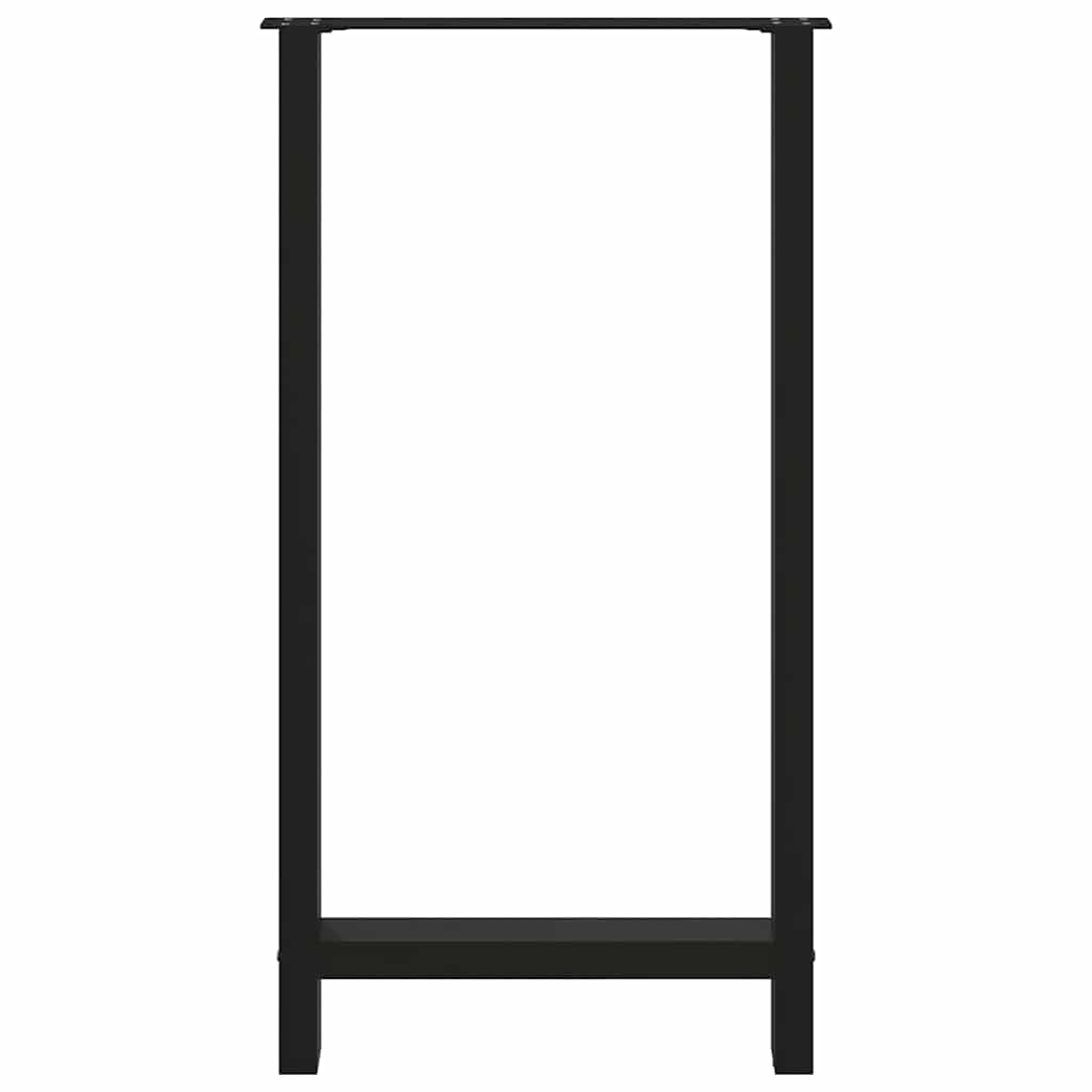 vidaXL Bar Table Legs Black 2 pcs 60x(110-111) cm Steel