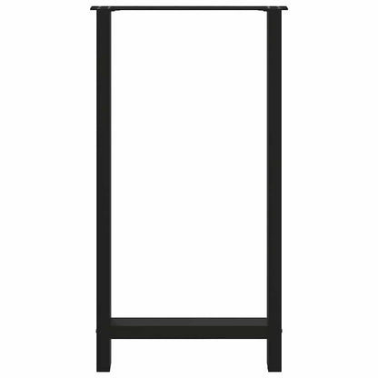 vidaXL Bar Table Legs Black 2 pcs 60x(110-111) cm Steel
