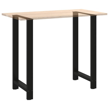 vidaXL Bar Table Legs Black 2 pcs 60x(110-111) cm Steel