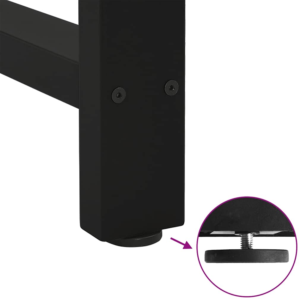 vidaXL Bar Table Legs Black 2 pcs 60x(110-111) cm Steel