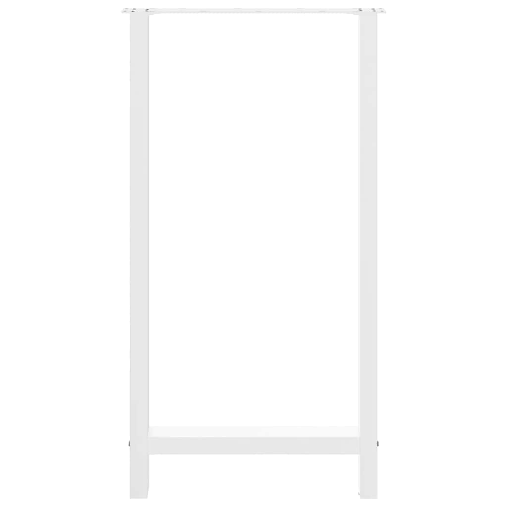 vidaXL Bar Table Legs White 2 pcs 60x(110-111) cm Steel