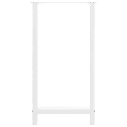 vidaXL Bar Table Legs White 2 pcs 60x(110-111) cm Steel