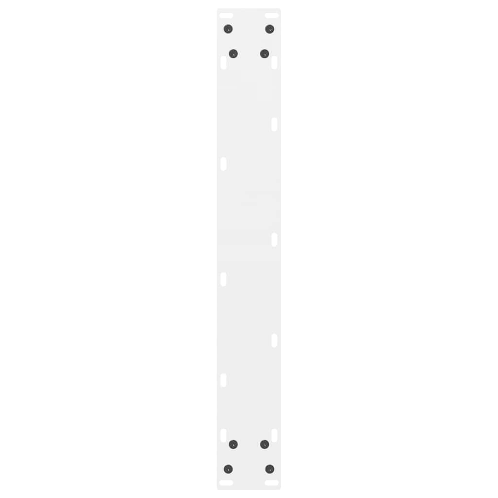 vidaXL Bar Table Legs White 2 pcs 60x(110-111) cm Steel