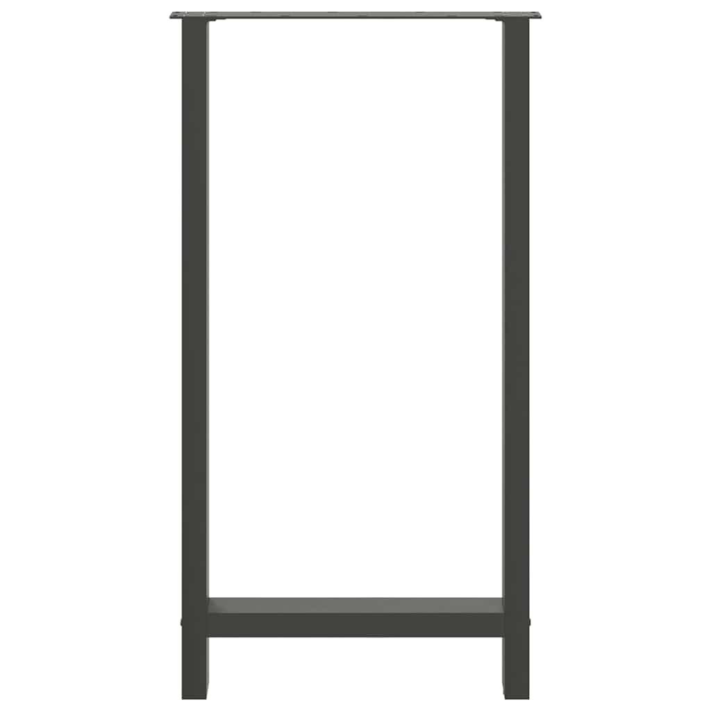 vidaXL Bar Table Legs Anthracite 2 pcs 60x(110-111) cm Steel
