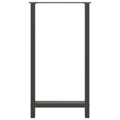 vidaXL Bar Table Legs Anthracite 2 pcs 60x(110-111) cm Steel