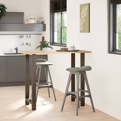 vidaXL Bar Table Legs Natural Steel 2 pcs 60x(110-111) cm Steel