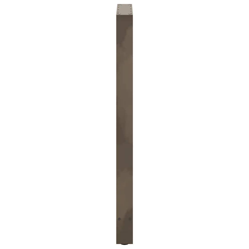 vidaXL Bar Table Legs Natural Steel 2 pcs 60x(110-111) cm Steel
