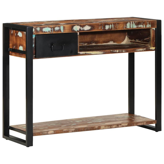 vidaXL Console Table Multicolour 100x35x75 cm Solid Wood Reclaimed