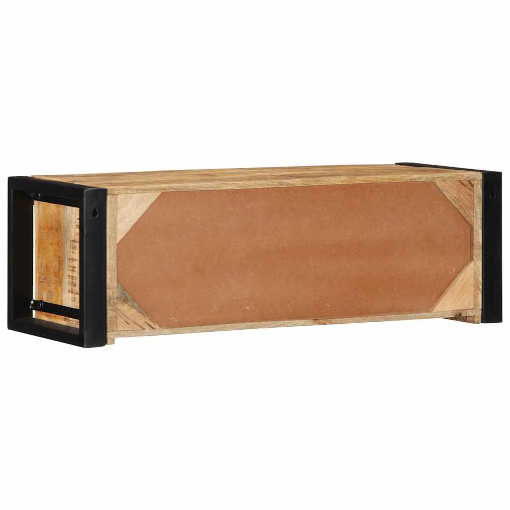 vidaXL TV Cabinet 80x30x25 cm Solid Rough Wood Mango