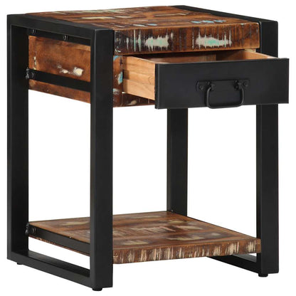 vidaXL Side Table Multicolour 40x40x50 cm Solid Wood Reclaimed