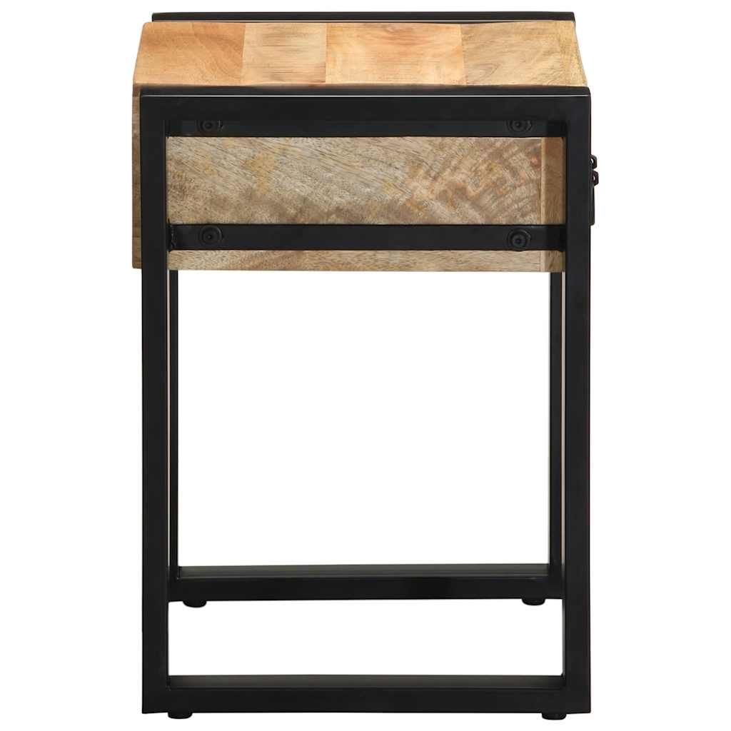 vidaXL Side Table 35x35x50 cm Solid Rough Wood Mango