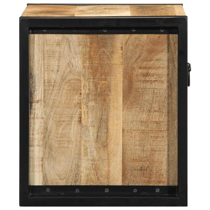vidaXL Bedside Cabinet 40x35x40 cm Solid Rough Wood Mango