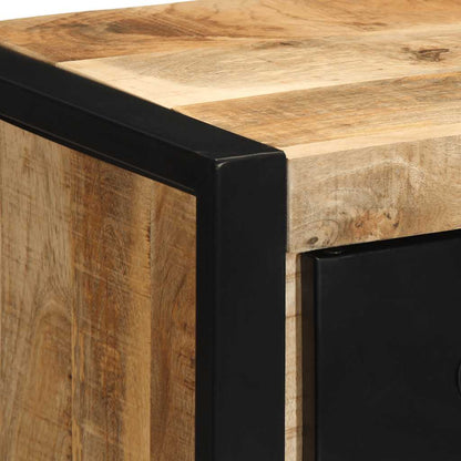 vidaXL Bedside Cabinet 40x35x40 cm Solid Rough Wood Mango