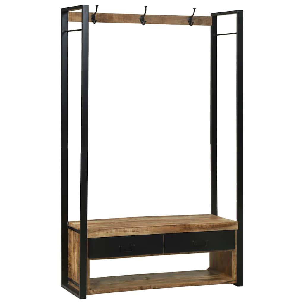 vidaXL Clothes Rack Brown 110 x 40 x 179 cm Solid Mango wood