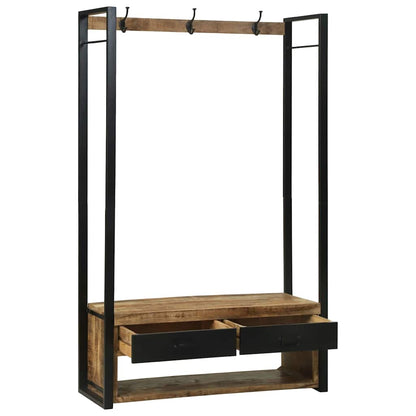 vidaXL Clothes Rack Brown 110 x 40 x 179 cm Solid Mango wood