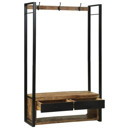 vidaXL Clothes Rack Brown 110 x 40 x 179 cm Solid Mango wood