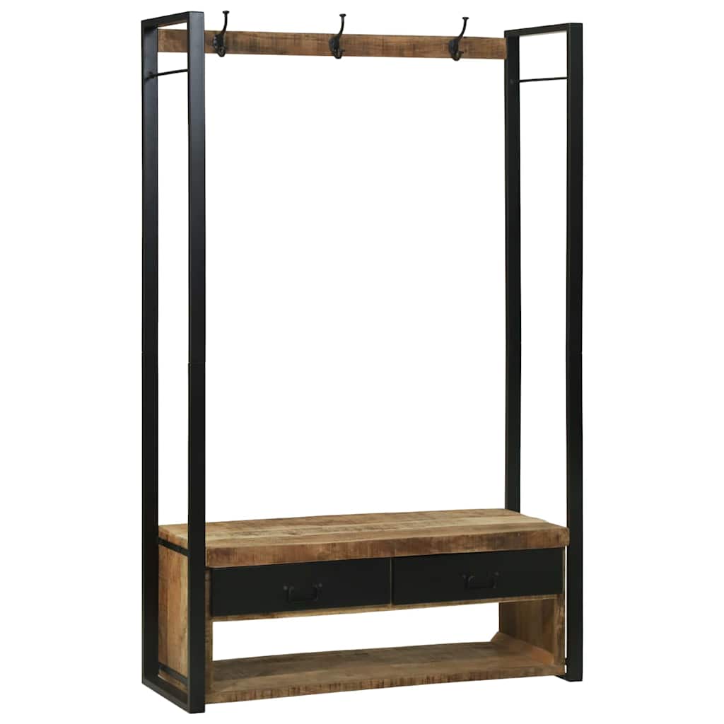 vidaXL Clothes Rack Brown 110 x 40 x 179 cm Solid Mango wood