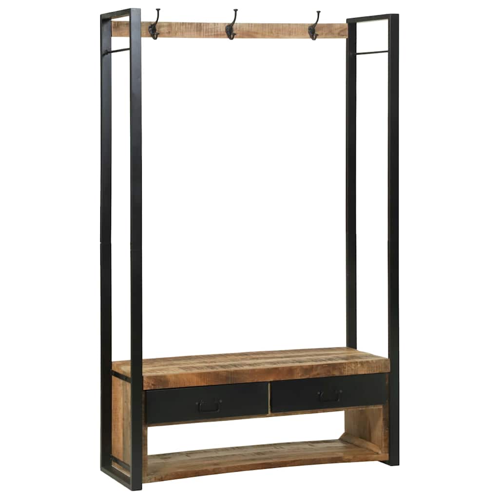vidaXL Clothes Rack Brown 110 x 40 x 179 cm Solid Mango wood