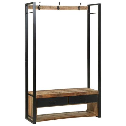 vidaXL Clothes Rack Brown 110 x 40 x 179 cm Solid Mango wood