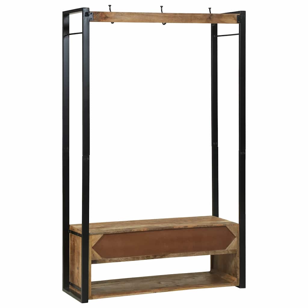 vidaXL Clothes Rack Brown 110 x 40 x 179 cm Solid Mango wood
