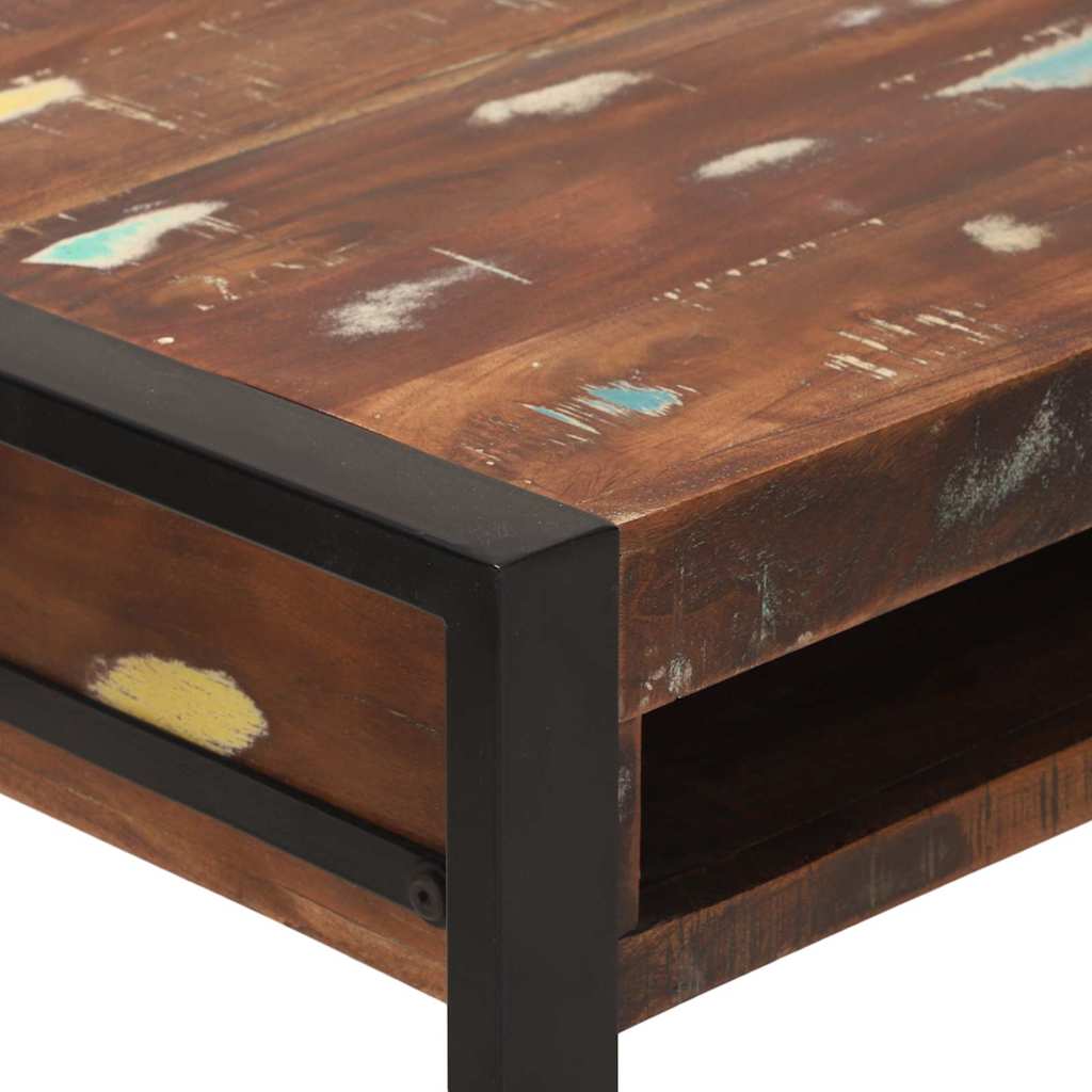 vidaXL Dressing Table Multicolour 100 x 50 x 75 cm Solid Reclaim wood
