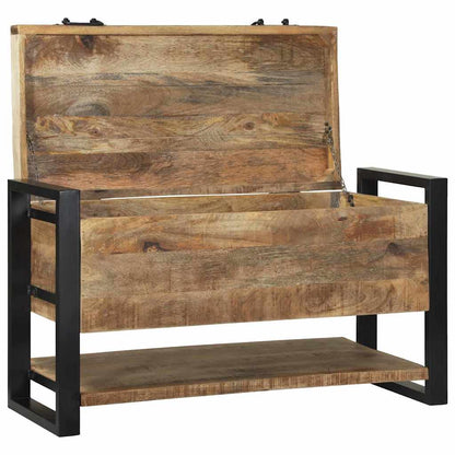 vidaXL Storage Box with Storage Brown 80 x 35 x 45 cm Solid Mango wood