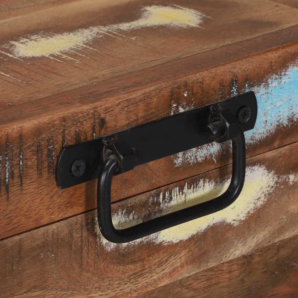 vidaXL Storage Box Multicolour 80 x 35 x 45 cm Solid Reclaim wood
