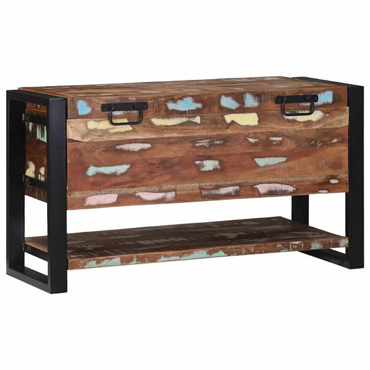 vidaXL Storage Box Multicolour 80 x 35 x 45 cm Solid Reclaim wood