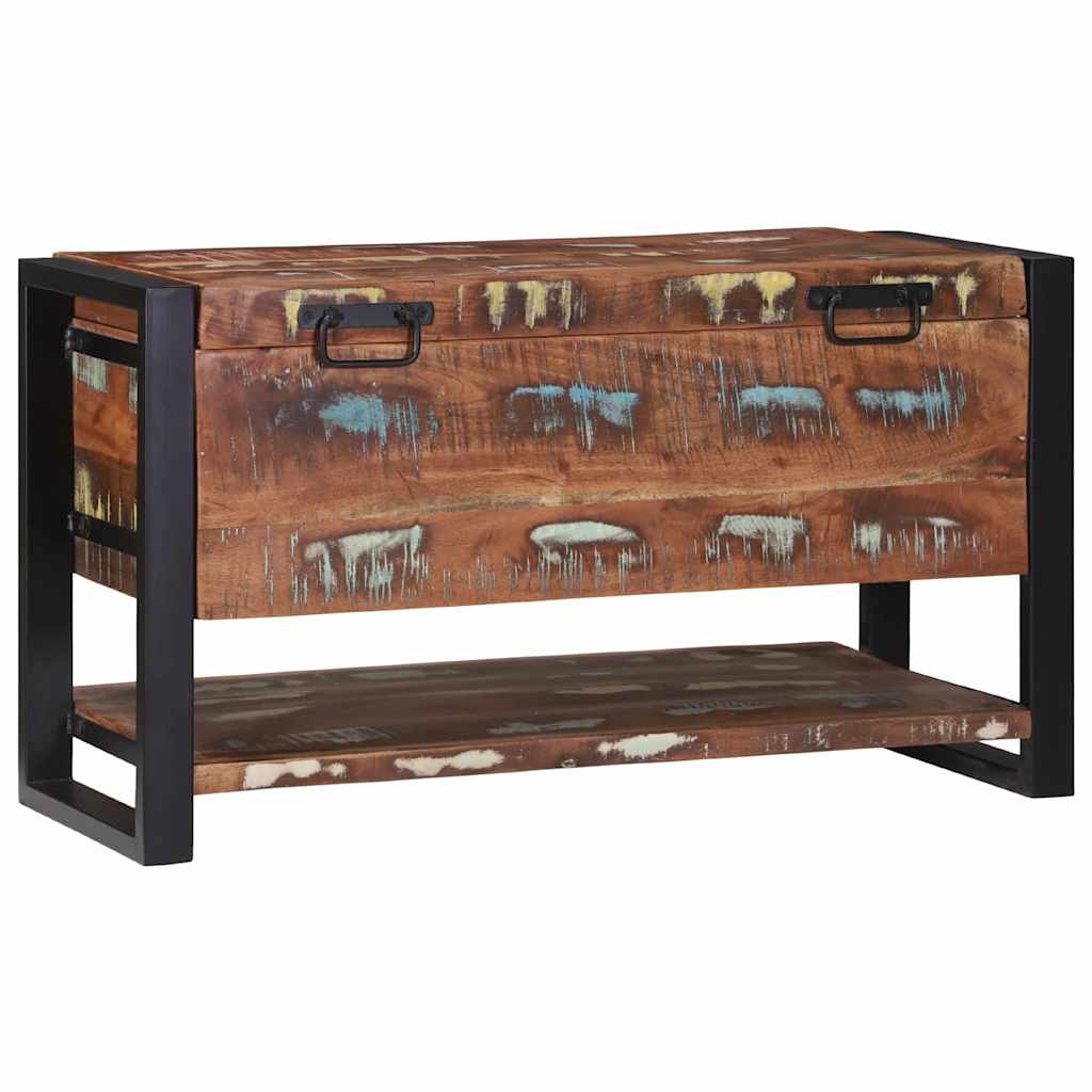 vidaXL Storage Box Multicolour 80 x 35 x 45 cm Solid Reclaim wood
