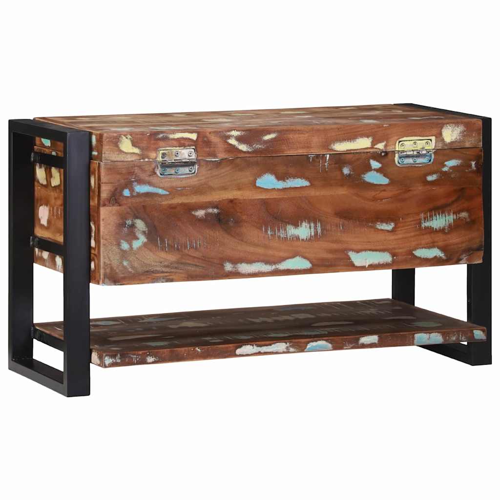 vidaXL Storage Box Multicolour 80 x 35 x 45 cm Solid Reclaim wood