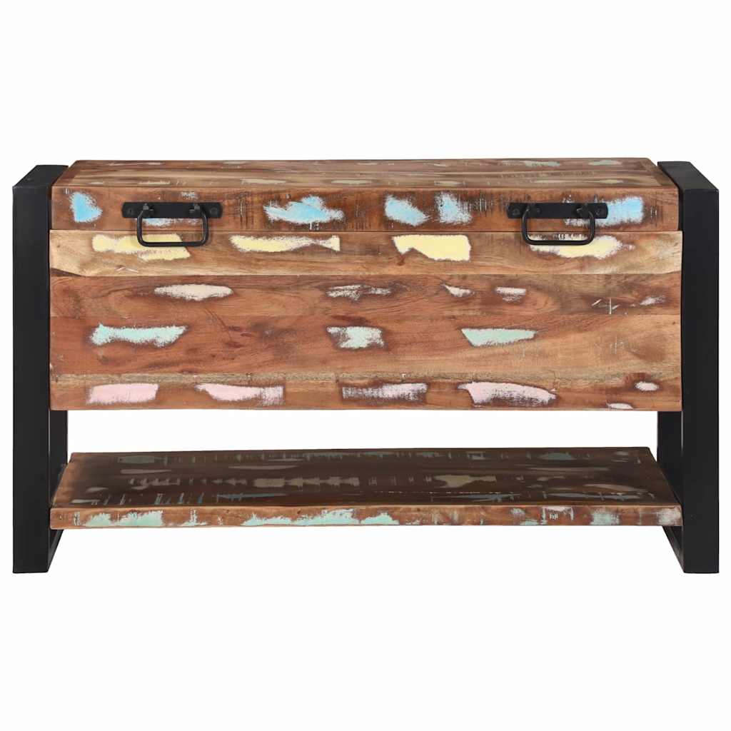 vidaXL Storage Box Multicolour 80 x 35 x 45 cm Solid Reclaim wood