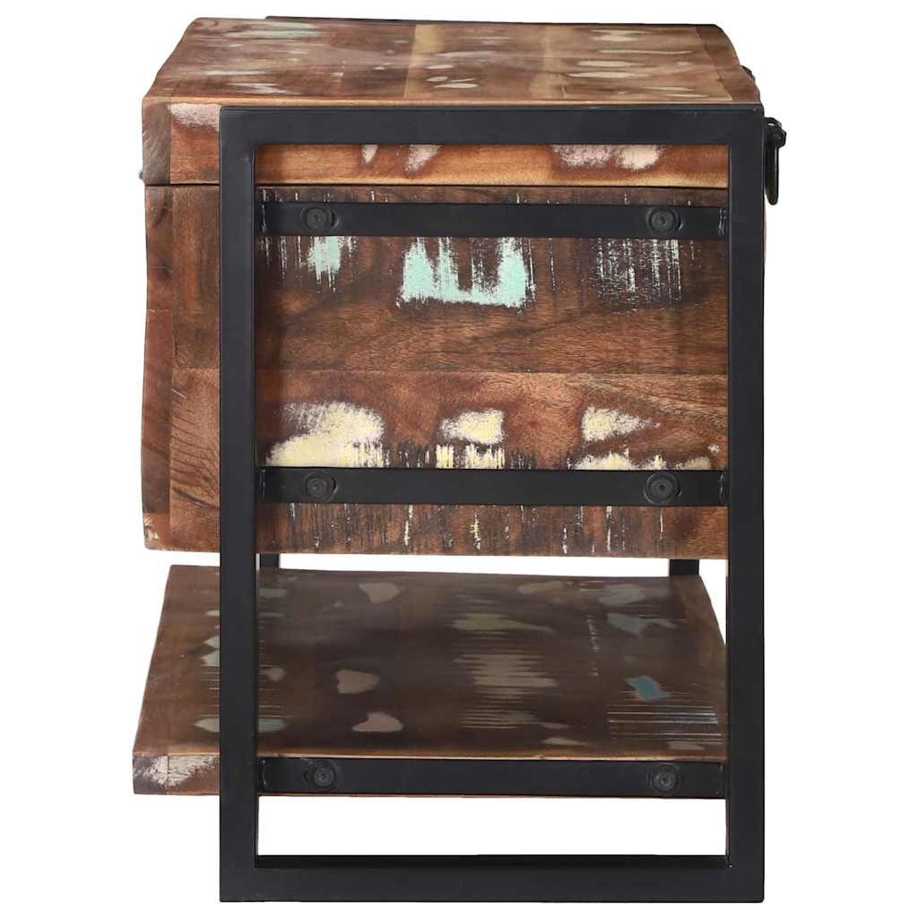 vidaXL Storage Box Multicolour 80 x 35 x 45 cm Solid Reclaim wood