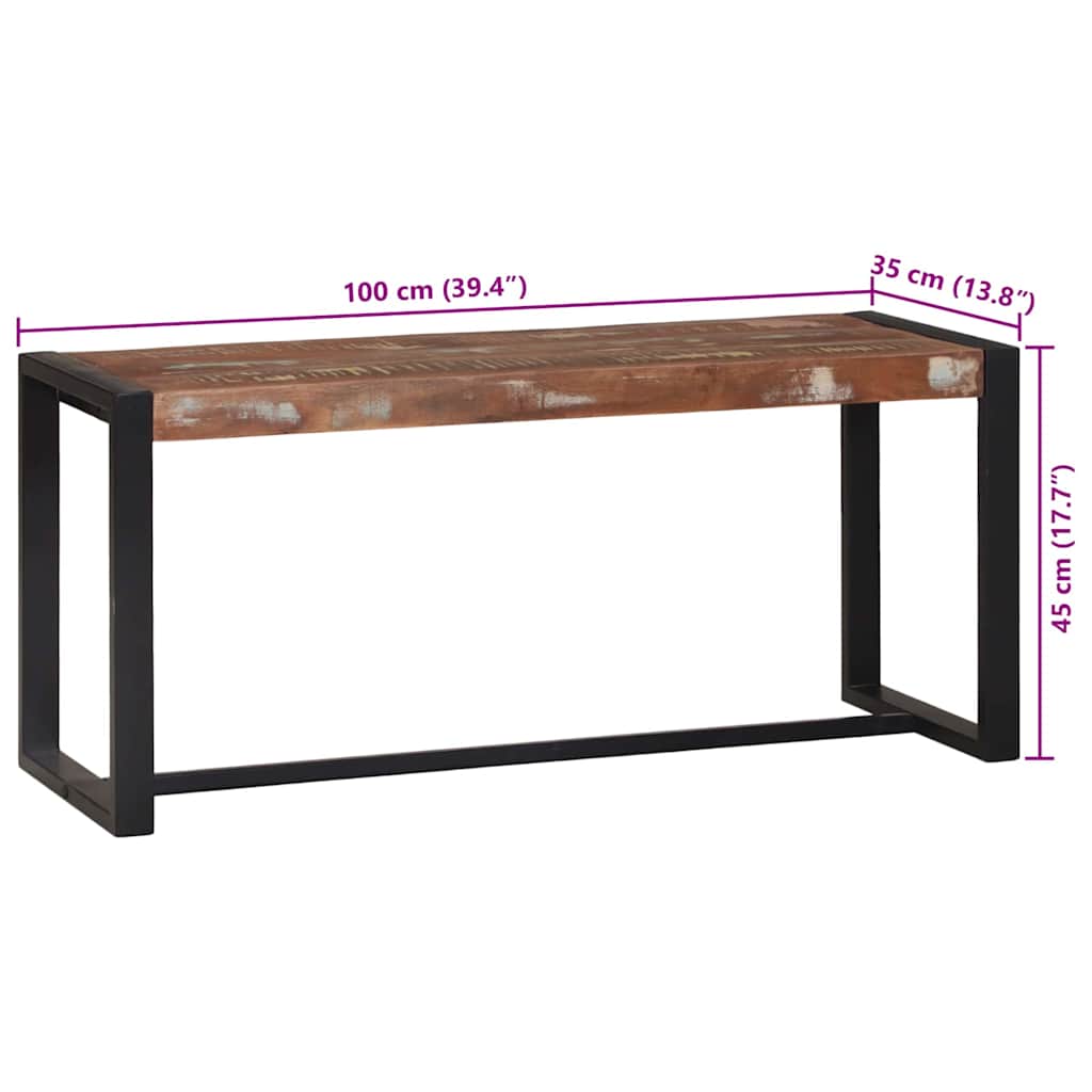 vidaXL Bench Solid Mango Wood