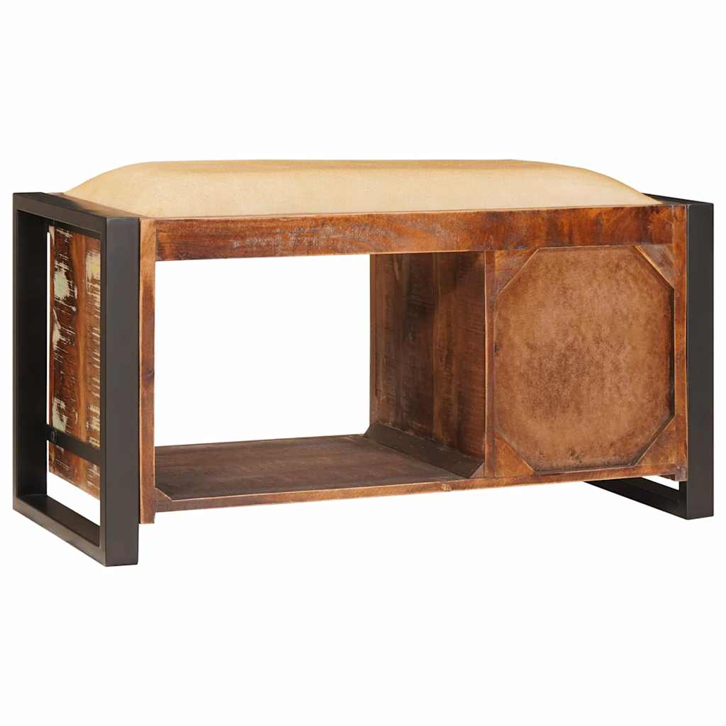vidaXL Storage Bench Multicolour 80 x 35 x 40 cm Solid Reclaim wood