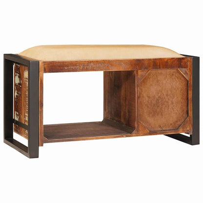 vidaXL Storage Bench Multicolour 80 x 35 x 40 cm Solid Reclaim wood
