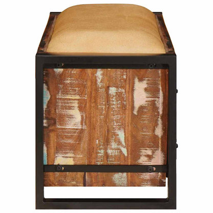 vidaXL Storage Bench Multicolour 80 x 35 x 40 cm Solid Reclaim wood