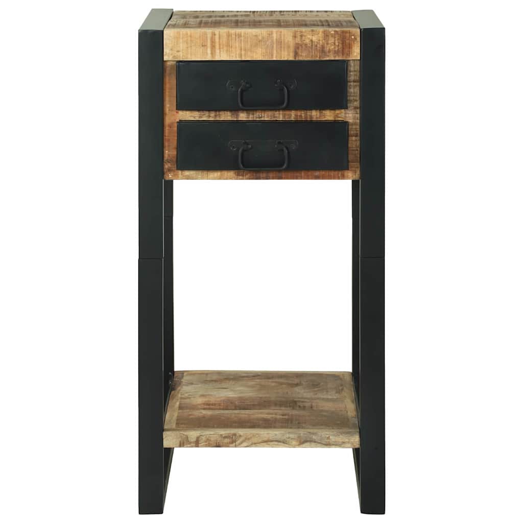 vidaXL End Table with Drawer Brown 40 x 40 x 80 cm Solid Mango Wood