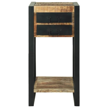 vidaXL End Table with Drawer Brown 40 x 40 x 80 cm Solid Mango Wood