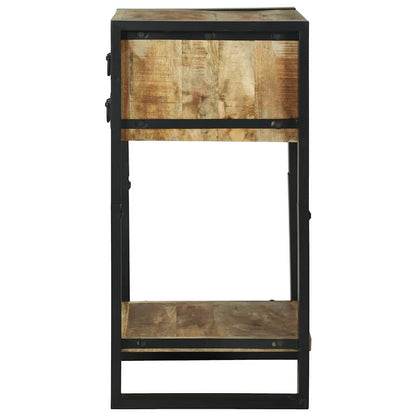 vidaXL End Table with Drawer Brown 40 x 40 x 80 cm Solid Mango Wood