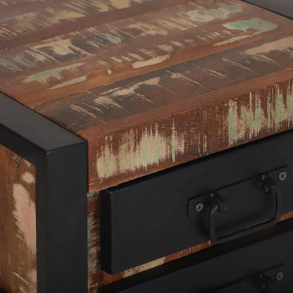 vidaXL End Table Multicolour 40 x 40 x 80 cm Solid Reclaim Wood