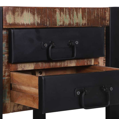 vidaXL End Table Multicolour 40 x 40 x 80 cm Solid Reclaim Wood
