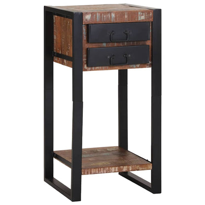 vidaXL End Table Multicolour 40 x 40 x 80 cm Solid Reclaim Wood