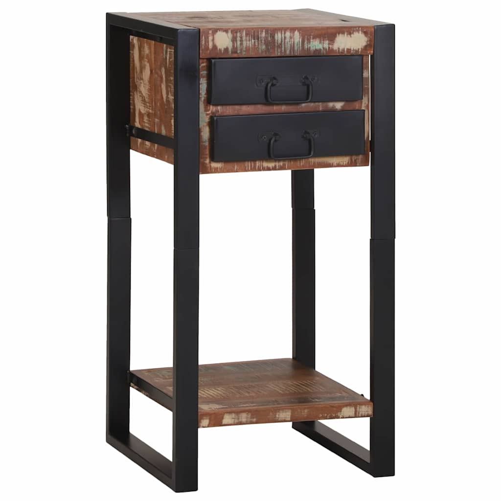 vidaXL End Table Multicolour 40 x 40 x 80 cm Solid Reclaim Wood