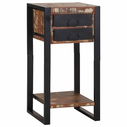 vidaXL End Table Multicolour 40 x 40 x 80 cm Solid Reclaim Wood