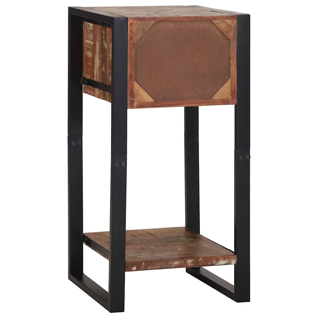 vidaXL End Table Multicolour 40 x 40 x 80 cm Solid Reclaim Wood