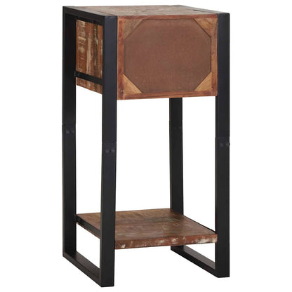 vidaXL End Table Multicolour 40 x 40 x 80 cm Solid Reclaim Wood