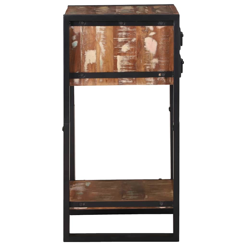 vidaXL End Table Multicolour 40 x 40 x 80 cm Solid Reclaim Wood