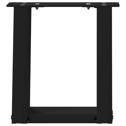 vidaXL Coffee Table Legs U-Shaped 2 pcs Black 30x(30-31) cm Steel