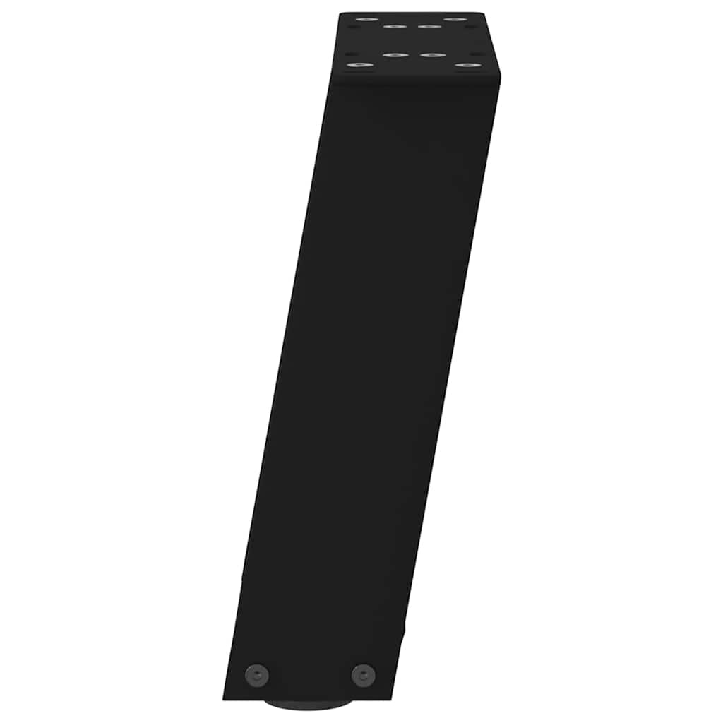 vidaXL Coffee Table Legs U-Shaped 2 pcs Black 30x(30-31) cm Steel